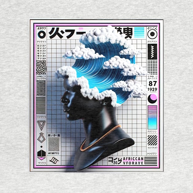 Vaporwave Oceanwave African Aesthetic by Tankuss 